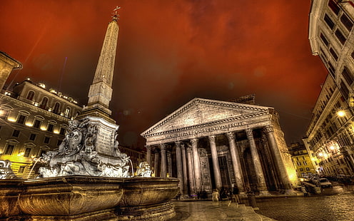 Pantheon Rzym Włochy, Świat, Włochy, Rzym, Tapety HD HD wallpaper