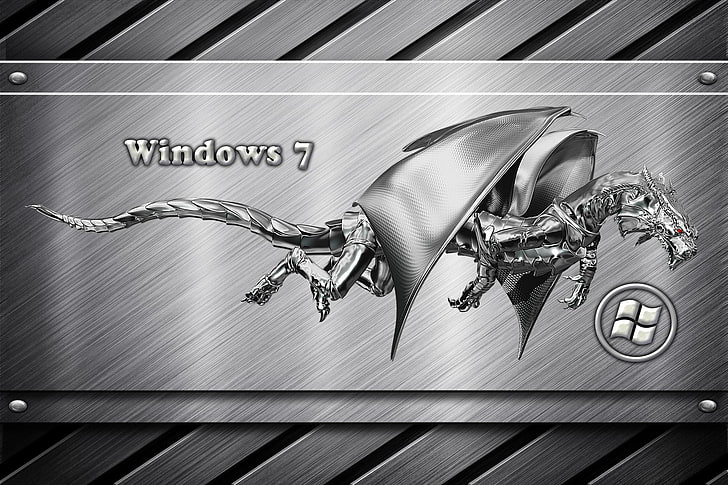 Win 7 Metal Dragon, Windows 7 digital wallpaper, Computers, Windows 7,  silver, HD wallpaper | Wallpaperbetter