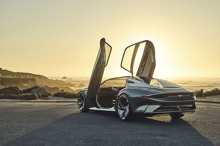 sunset, coupe, Bentley, door, concept car, 2019, EXP 100 GT, HD wallpaper