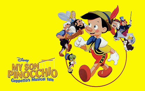 Walt Disney My Son Pinocchio Ceppetto’s Musical Tale Hd Desktop Backgrounds Безплатно изтегляне 1920 × 1200, HD тапет HD wallpaper