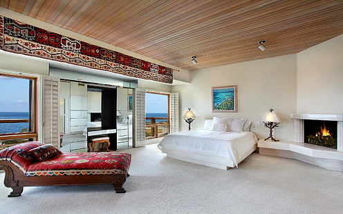 Красива спалня, хубава, готина, 3D и абстрактна, HD тапет HD wallpaper