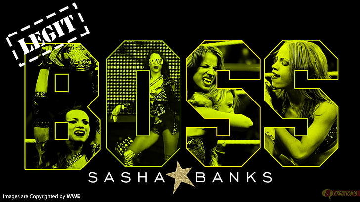 Boss Sasha Banks, WWE, wrestling, Sasha Banks, dyed hair, purple hair, HD wallpaper