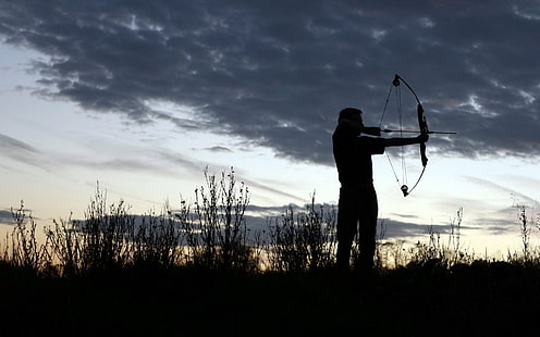 archer, archery, bow, hunting, HD wallpaper HD wallpaper