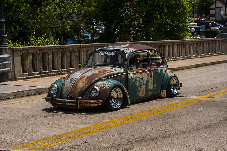 car, drive, rust, vw, vw beetle, HD wallpaper