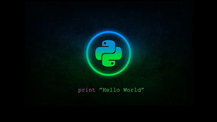 python programming blue green, HD wallpaper