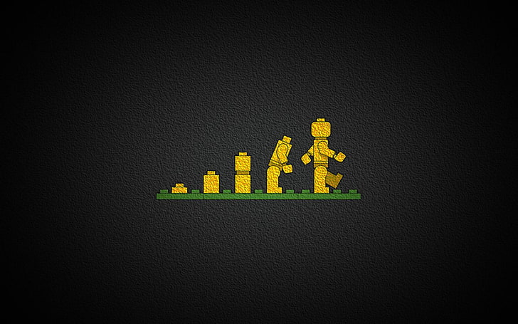 Evolution von Lego Charakter Wallpaper, Minimalismus, Lego, Evolution, Designer, HD-Hintergrundbild