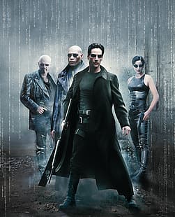 Keanu Reeves, Lawrence Fishburne, The Matrix, HD tapet HD wallpaper