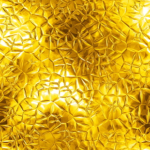 لوحة زجاجية ملونة صفراء ، معدن ، خلفية ، ذهب ، نسيج ، ذهبي ، نمط، خلفية HD HD wallpaper