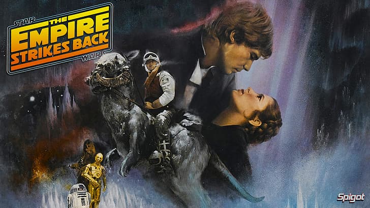 poster film, George Spigot, Spigot, Star Wars, The Empire Strikes Back, Wallpaper HD