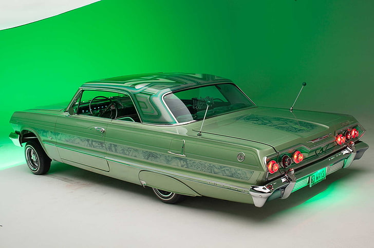 1963, chevrolet, custom, gangsta, hot, impala, lowrider, rod, rods, tuning, Wallpaper HD