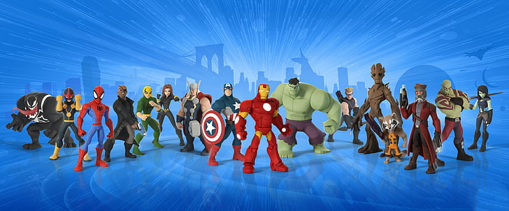 Fond d'écran numérique de personnages Marvel, Les Gardiens de la Galaxie, Les super héros Marvel, Disney Infinity, 4K, 8K, Fond d'écran HD