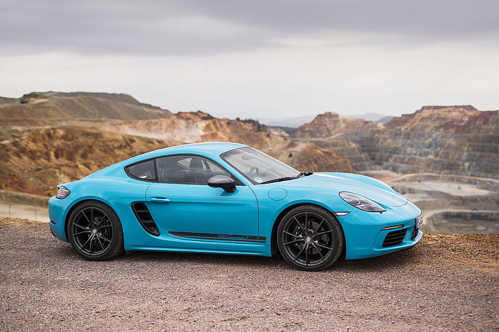 Porsche, Porsche 718 Cayman, Carro Azul, Carro, Carro Esporte, Veículo, HD papel de parede