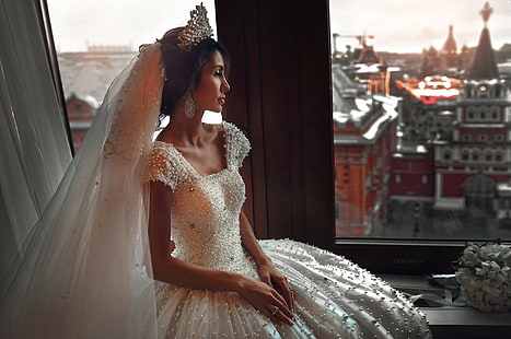 Иван Горохов, 500px, невесты, окно, кольца, женщины, модель, HD обои HD wallpaper
