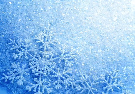 snowflakes, ice, glitter, frost, cold, winter, HD wallpaper HD wallpaper