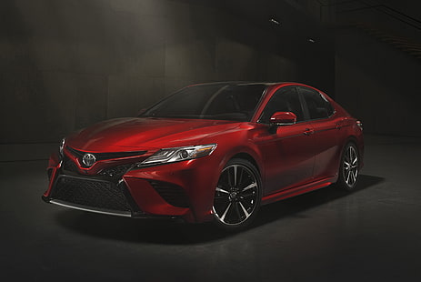 sedan Toyota vermelho, vermelho, Toyota, Camry, 2017, XSE, HD papel de parede HD wallpaper