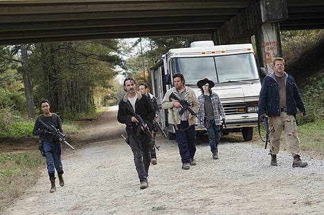 برنامج تلفزيوني ، The Walking Dead ، أندرو لينكولن ، كارل غرايمز ، تشاندلر ريجز ، ريك غرايمز، خلفية HD HD wallpaper