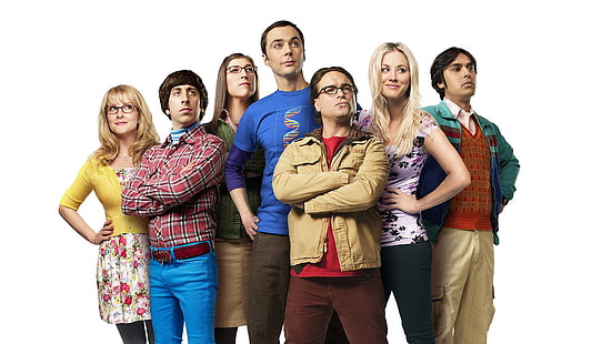 Okładka serialu The Big Bang Theory, Teoria wielkiego podrywu, 2007, Sheldon, Leonard, Penny, Howard, Raj, Bernadette, Amy, Tapety HD HD wallpaper