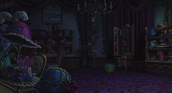 żyrandol, lustro i kredens, Studio Ghibli, Ruchomy zamek Hauru, anime, Tapety HD HD wallpaper