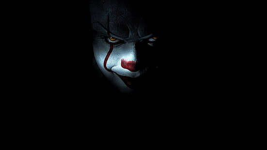clown ansikte tapeter, bio, monster, man, film, mördare, film, clown, terror, HD tapet HD wallpaper