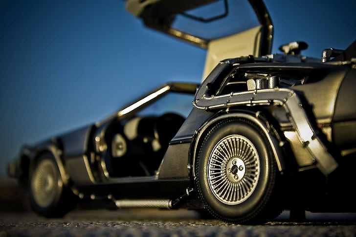 DMC DeLorean, samochód, The Time Machine, Back to the Future, Tapety HD