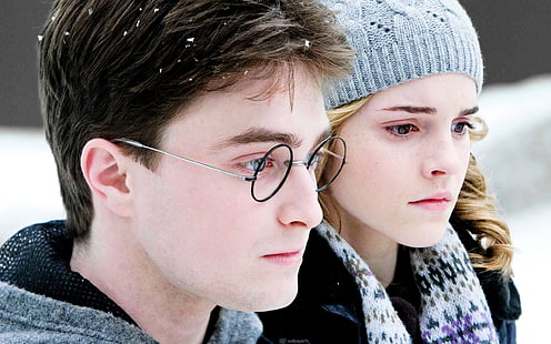 Harry und Hermine, Harry Potter, Emma Watson, Daniel Radcliffe, HD-Hintergrundbild HD wallpaper