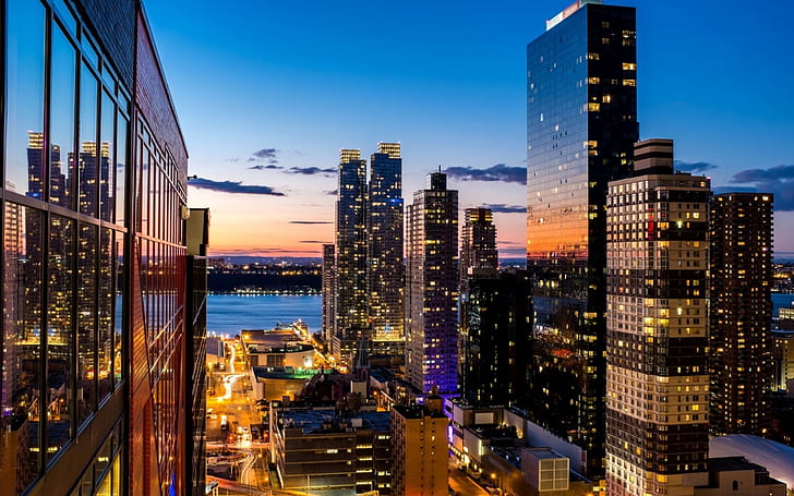 New York City Sonnenuntergang Wallpaper Hd 2560 × 1600, HD-Hintergrundbild