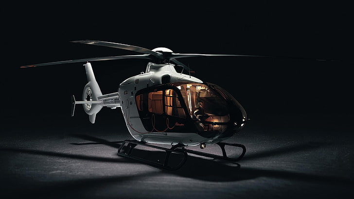 szaro-czarny helikopter RC, pojazd, helikoptery, Tapety HD