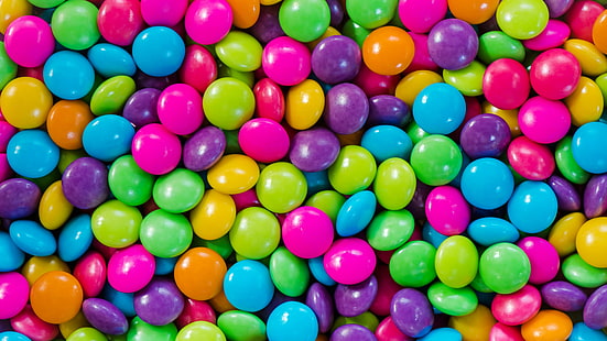 kolorowe, cukierki, słodycz, cukierki czekoladowe, czekolada, Tapety HD HD wallpaper