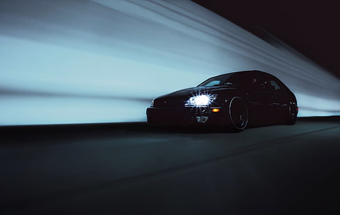 czarny, Lexus, tuning, is300, w ruchu, Tapety HD HD wallpaper