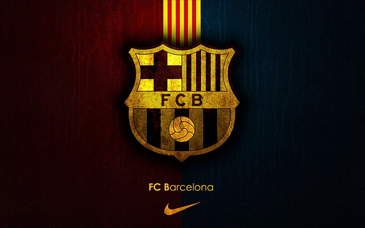 Logo FC Barcelona, ​​piłka nożna, klub, Nike, FCB, Football Club Barcelona, Tapety HD