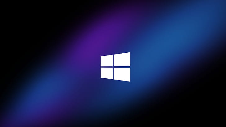 windows10, 어두운, 그라디언트, 미니멀리즘, HD 배경 화면