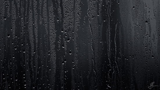 дъжд, прозорец, боке, перваз на прозореца, капки вода, вода върху стъкло, HD тапет HD wallpaper