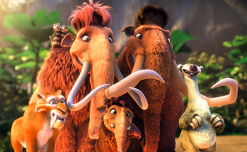 Ice Age 3 Dawn of the Dinosaurs, Ice Age poster, Cartoons, Ice Age, movie, film, ice age 3, dawn of the dinosaurs, HD wallpaper HD wallpaper