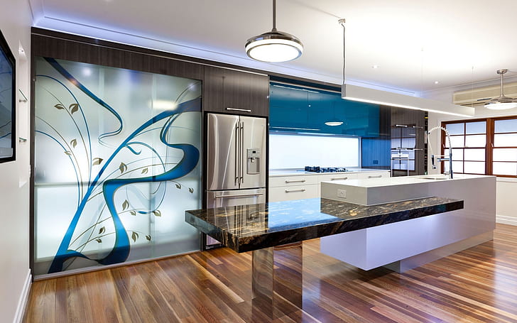 การออกแบบห้องครัวที่สวยงามการออกแบบห้องครัวออกแบบบ้านออกแบบภายในตู้ครัว, วอลล์เปเปอร์ HD