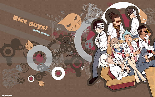 Soul Eater, Maka Albarn, Soul Evans, Tsubaki Nakatsukasa, Death The Kid, BlackStar, anime ชาย, สาวอนิเมะ, วอลล์เปเปอร์ HD HD wallpaper