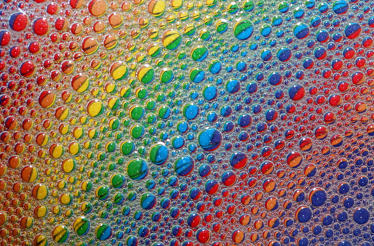 Bubbles, Aero, Colorful, Bubbles, Foam, rainbowcolors, HD wallpaper