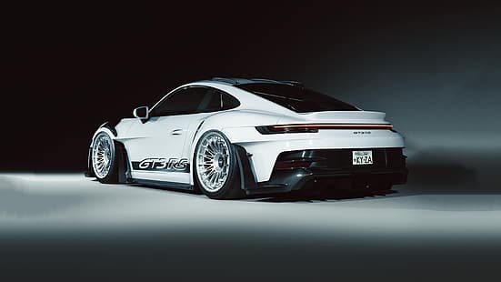 Porsche, 992, KYZA, weiß, Porsche 992 GT3 RS, HD-Hintergrundbild HD wallpaper