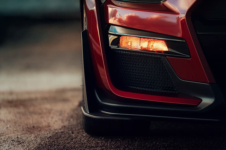 มัสแตง ฟอร์ด เชลบี้ GT500 เลือดกำเดา 2019 สปอยเลอร์พร้อมตัวแยกแนวตั้ง, วอลล์เปเปอร์ HD