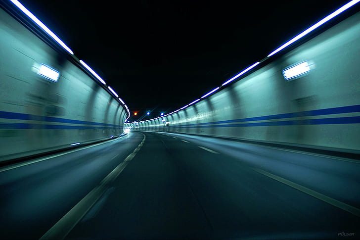 Tunnel Berkecepatan Tinggi, mengemudi, terowongan, tinggi, kecepatan, kecepatan tinggi, 3d dan abstrak, Wallpaper HD