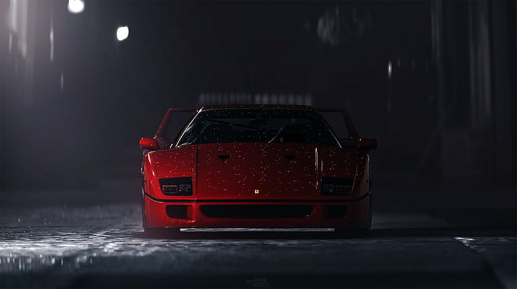 автомобиль, Ferrari F40, жажда скорости, HD обои