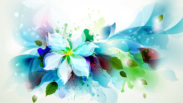 papier peint floral multicolore, fleurs, Fond d'écran HD