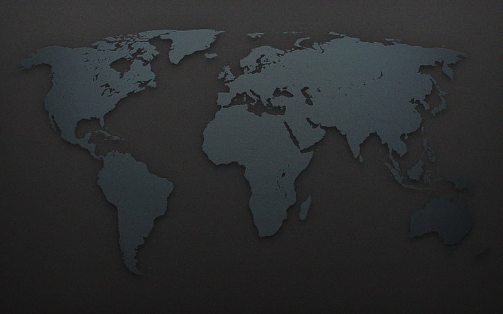 세계지도 어두운 포토샵 세계지도, HD 배경 화면