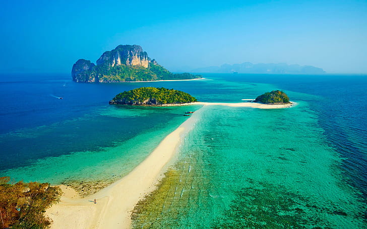 Koh Lipe Thailand Island dans la mer d'Andaman jusqu'à la frontière avec la Malaisie Une partie du parc marin national de Tarutao Liming Rocks Eaux turquoise et plages de sable blanc 1920 × 1200, Fond d'écran HD