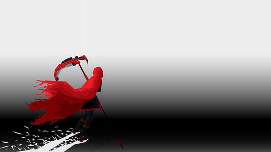 빨간 모자 사신 일러스트, 애니메이션, RWBY, 루비 로즈 (캐릭터), HD 배경 화면 HD wallpaper