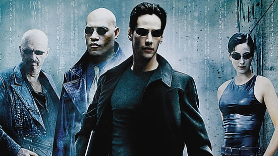 Matrix wallpaper, film, The Matrix, trinity (film), Keanu Reeves, locandina del film, Sfondo HD HD wallpaper