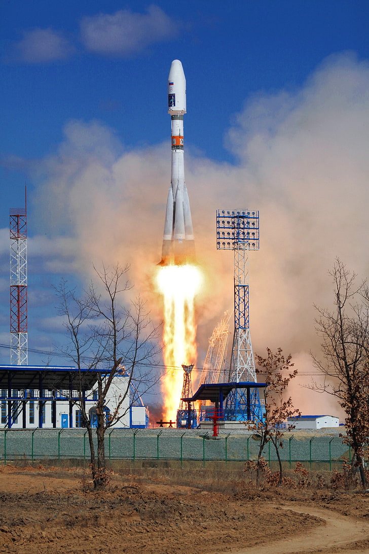 Roscosmos, cosmodrome de Vostochny, Soyouz, Fond d'écran HD, fond d'écran de téléphone
