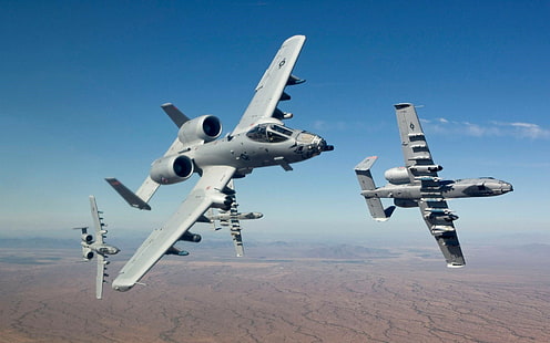 самолет, военный самолет, удар молнии A-10, удар молнии a10, республика Fairchild A-10, удар молнии II, Fairchild A-10, удар молнии II, HD обои HD wallpaper