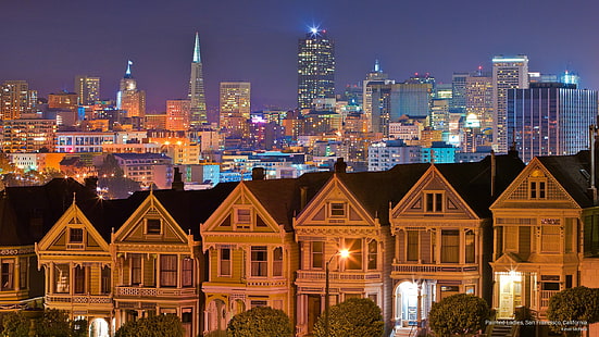 Gemalte Damen, San Francisco, Kalifornien, Nordamerika, HD-Hintergrundbild HD wallpaper