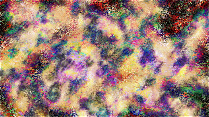 fioletowy, zielony i biały malarstwo abstrakcyjne, trippy, LSD, abstrakcja, jasność, przestrzeń, Tapety HD