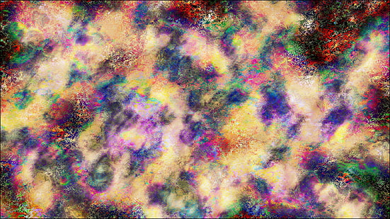 Lila, grün und weiß abstrakte Malerei, trippy, LSD, abstrakt, Helligkeit, Raum, HD-Hintergrundbild HD wallpaper